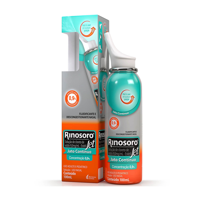 Rinosoro Jet 9mg mL frasco spray 100mL de solução de uso nasal