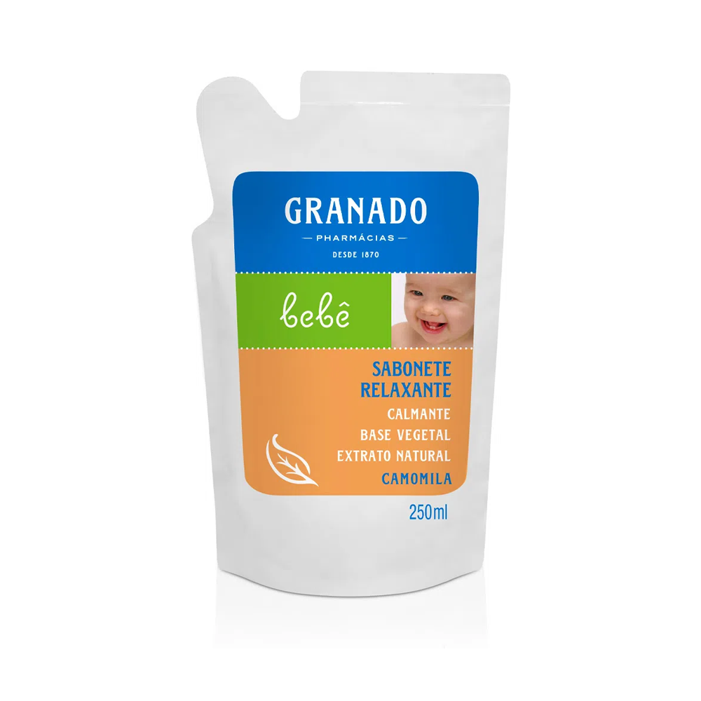 Sabonete de Glicerina Granado Bebê camomila refil líquido 250mL