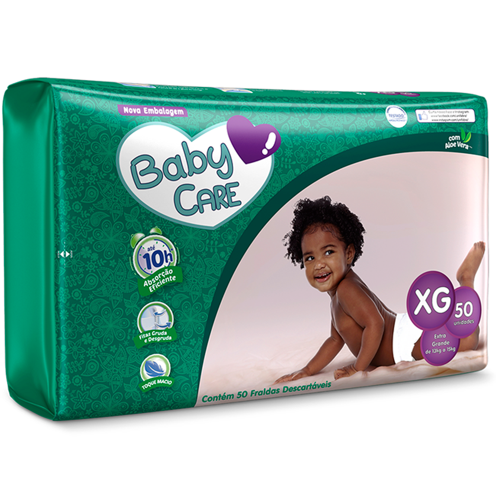 Fd Baby Care Xg C Unid Fralda Baby Care Xg Unidades