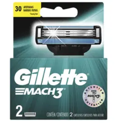 Carga Gillette Mach3 Com 2 Unidades