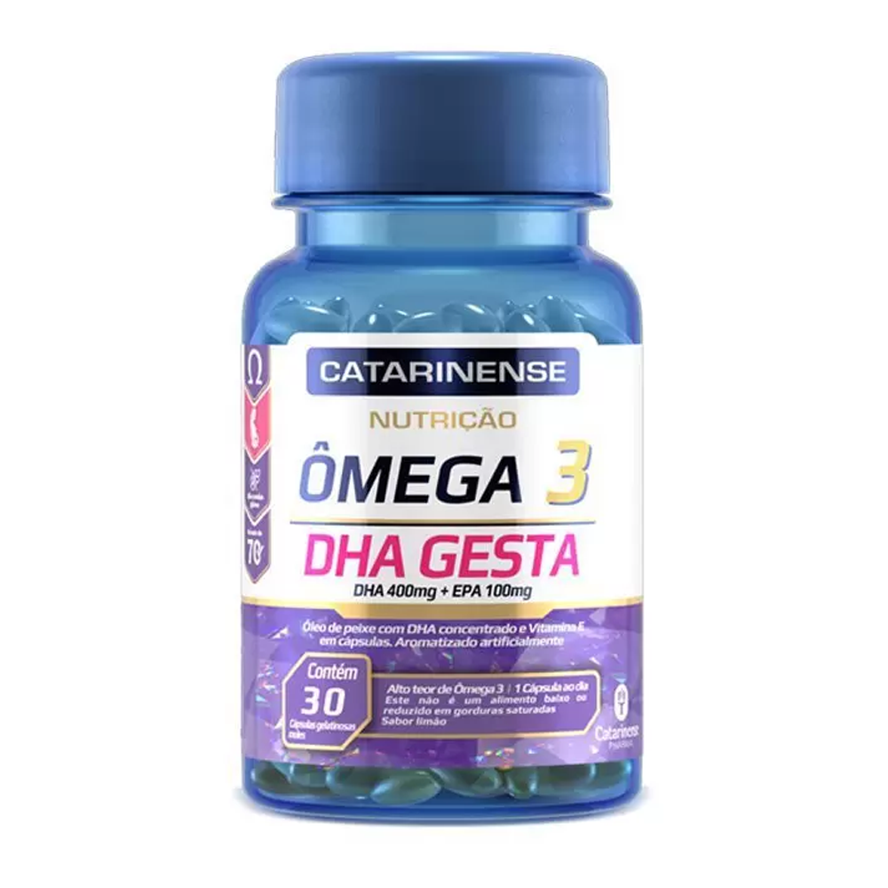 OMEGA 3 DHA GESTA LIMAO C/30 CAPS CATARINENSE Ômega 3 Dha Gesta Limao
