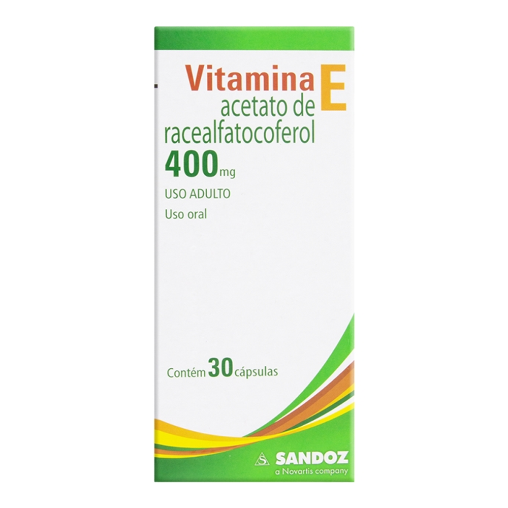 Vitamina E - Sandoz 400mg, caixa com 30 cápsulas gelatinosas ...