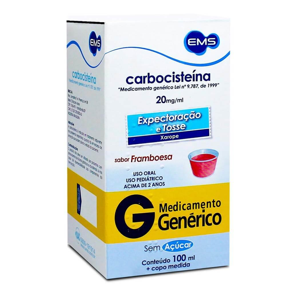 Carbociste na EMS 20mg mL Caixa Com 1 Frasco Com 100mL De Xarope Carbociste na EMS 20mg mL Caixa Com 1 Frasco Com 100mL De Xarope