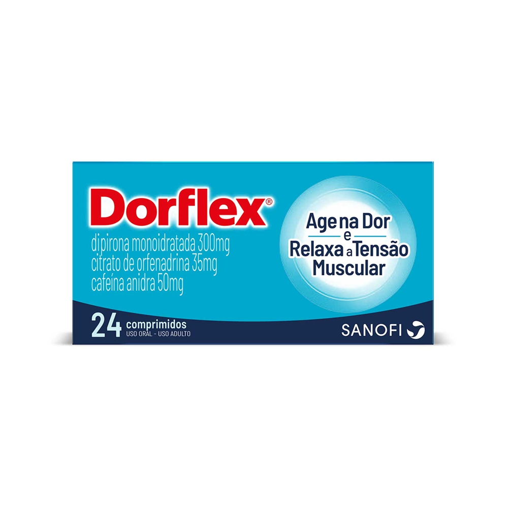 Dorflex 35mg + 300mg + 50mg, caixa com 24 comprimidos P7891058022136 ...