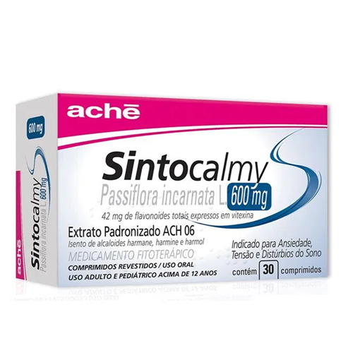 Sintocalmy 600mg, caixa com 30 comprimidos revestidos P7896658021428 ...