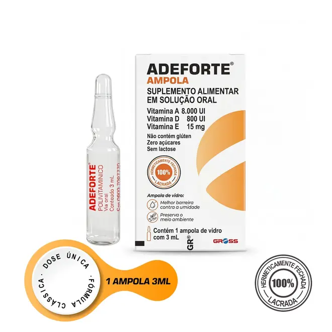 Adeforte Solução Oral 1 Ampola Com 3Ml Gross