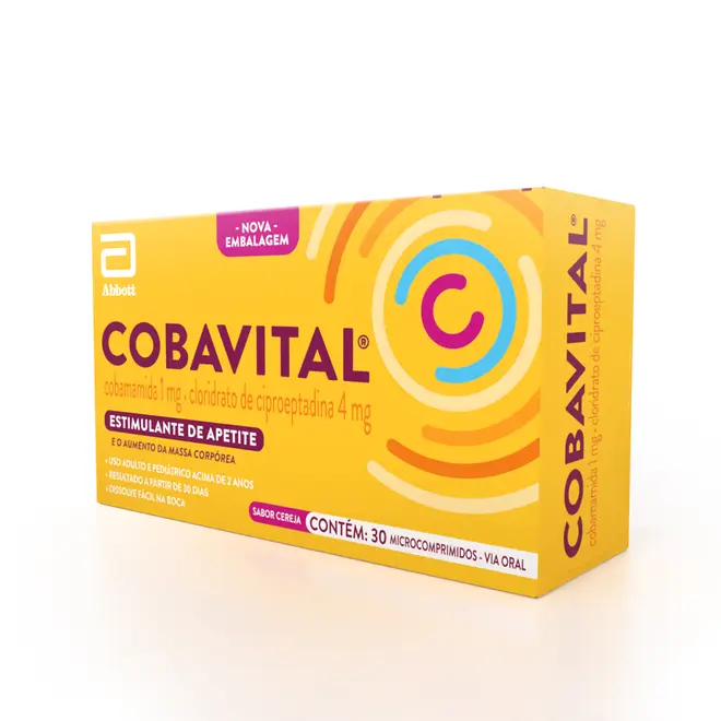 Cobavital 1mg + 4mg, caixa contendo 30 microcomprimidos