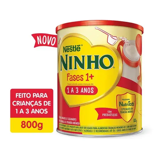 Leite Ninho Fases 1+ Prebio Com 800G