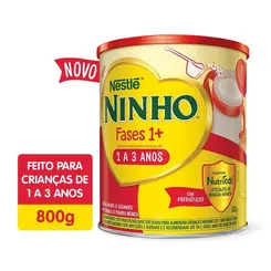 Leite Ninho Fases 1+ Prebio Com 800G