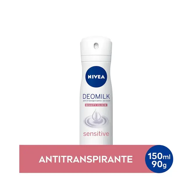 Desodorante Nivea Aerosol Deomilk Beauty Elixir Sensitive Com 150Ml