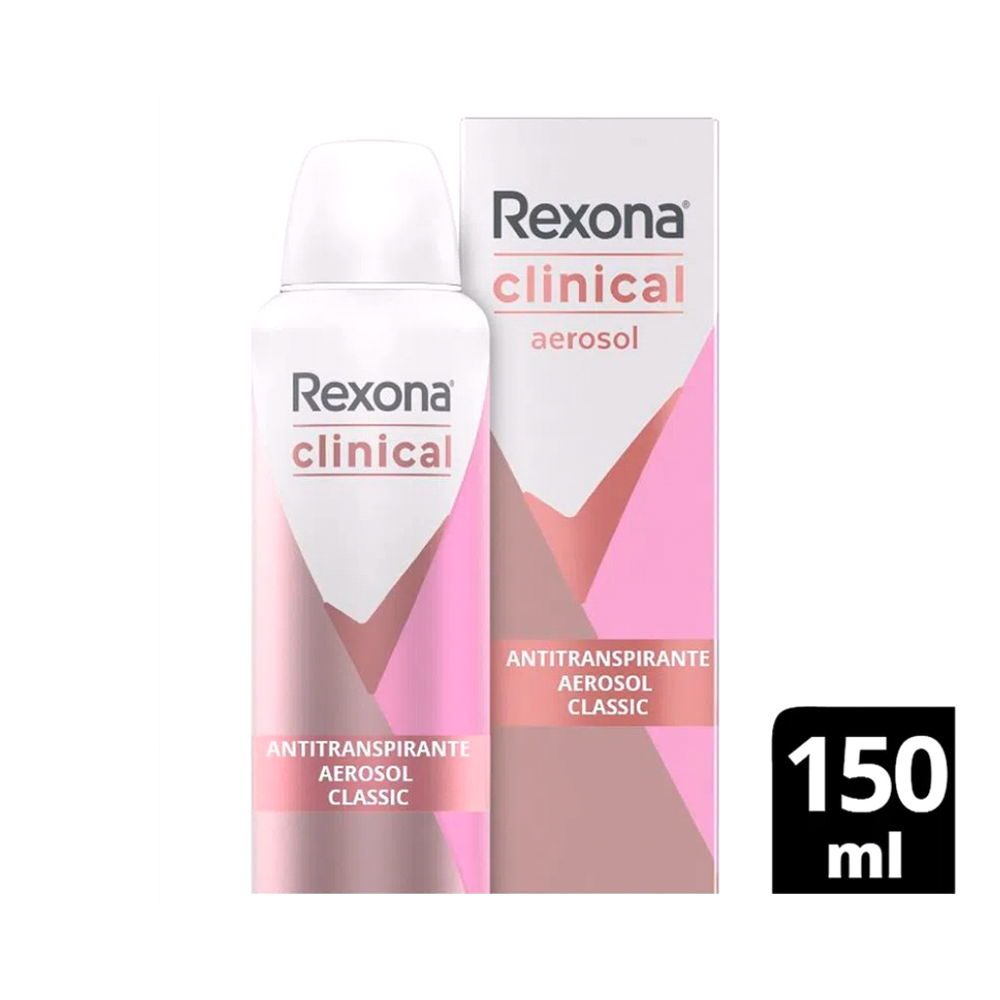 Antitranspirante Aerosol Rexona Clinical Classic 150ml (A embalagem pode  variar) - Promotop