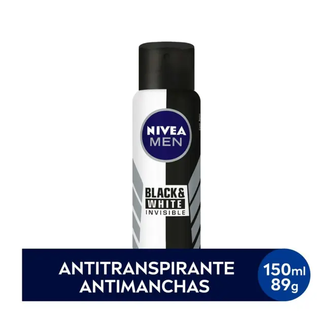 Desodorante Masculino Nivea Men Invisible For Black & White Clear Aerosol Com 150Ml