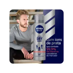 Desodorante Masculino Nivea Men Protect Silver Aerosol Com 150Ml