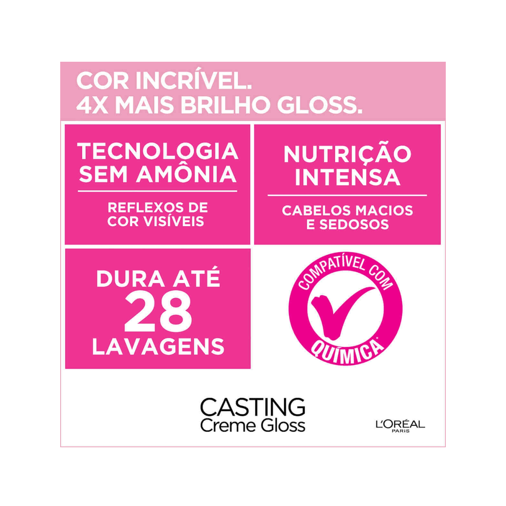 Tintura Creme Loréal Casting Gloss Nº 710 Cocadinha P7899706132992 Tintura Creme Loréal 9202