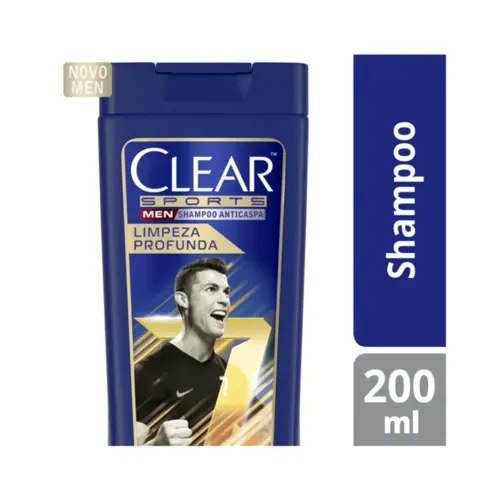 Shampoo Anticaspa Clear Men Limpeza Profunda Com 200Ml