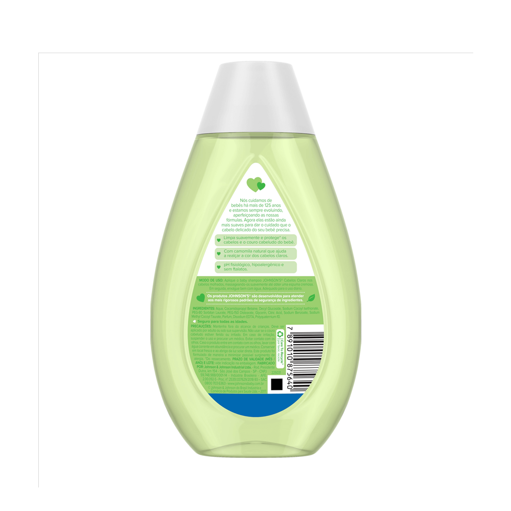 Shampoo Johnson's Baby Cabelos Claros 400ml P7891010875640 Shampoo Johnson'S Baby Cabelos