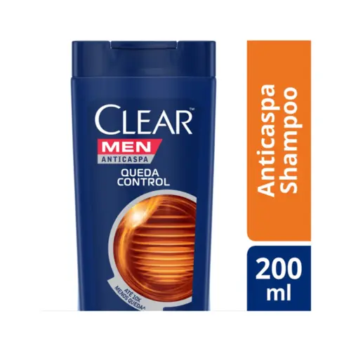 Shampoo Anticaspa Clear Men Queda Control Com 200Ml