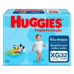 Fralda Huggies Tripla Proteção Mega Xg Com 32 Unidades