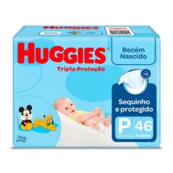 Fralda Huggies Tripla Proteção Mega P Com 46 Unidades