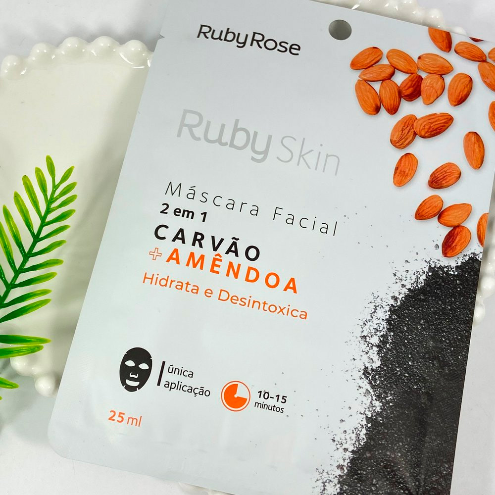 MASCARA FACIAL RUBY ROSE SKIN CARVAO AMENDOA HB706 - Máscara Facial ...