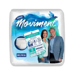 Roupa Íntima Descartável Bigfral Moviment P/M, 8 Unidades
