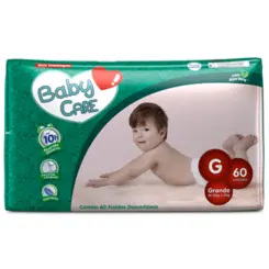 Fralda Baby Care G Com 60 Unidades