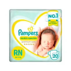 Fralda Pampers Premium Care Rn, 20 Unidades