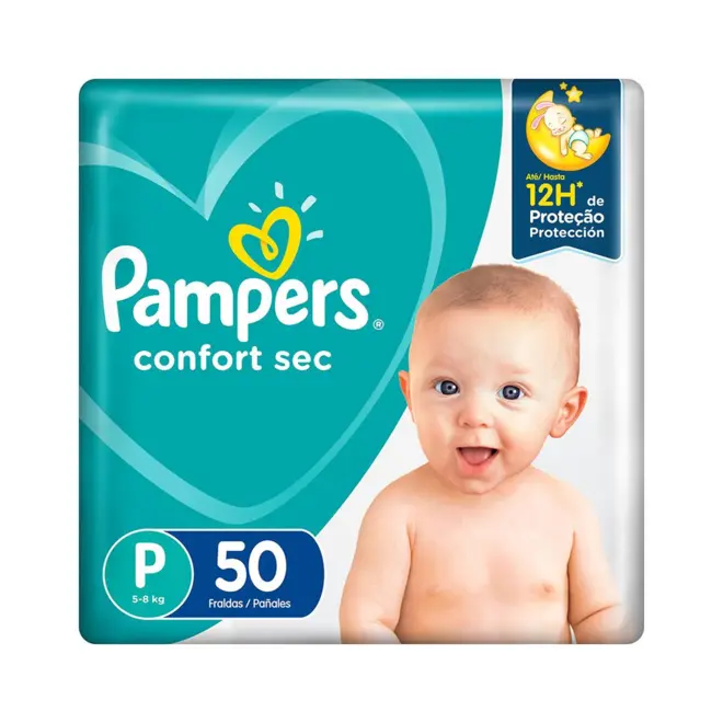 Fralda Pampers Confort Sec Mega P Com 50 Unidades
