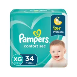 Fralda Pampers Confort Sec Mega Xg Com 34 Unidades