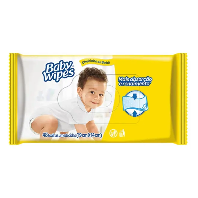Lenços Umedecidos Huggies Baby Wipes Com 48 Unidades