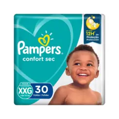 Fralda Pampers Confort Sec Mega Xxg Com 30 Unidades