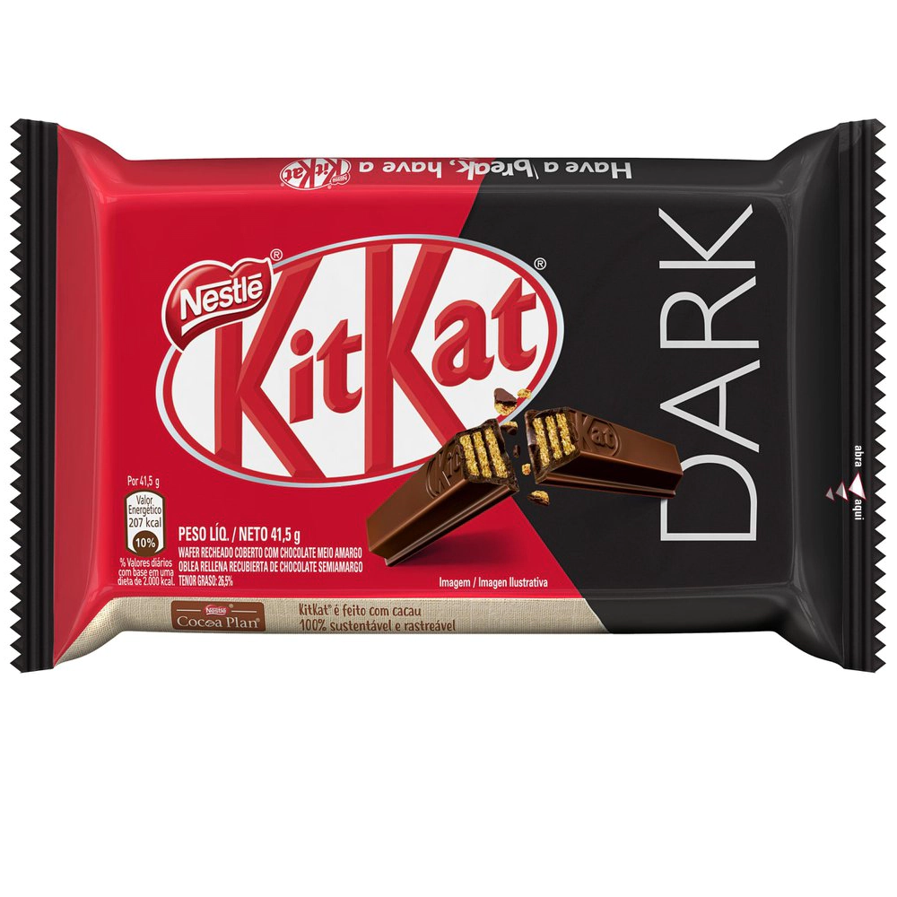 Chocolate KitKat Dark Com 41,5G Chocolate Kitkat Dark Com 41,5G 2