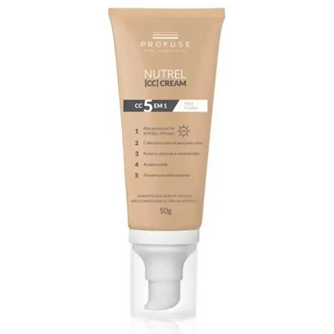 Nutrel CC Cream Profuse Pele Clara Com 50G