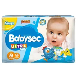 Fralda Babysec Ultrasec Mega M Com 40 Unidades