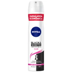 Desodorante Nivea Aerosol Woman Black & White Invisible Clear Com 200Ml