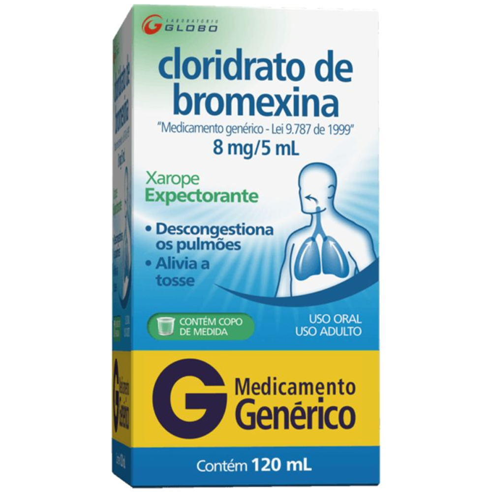 Comprar Cloridrato de Bromexina 8mg/5ml Xarope Adulto