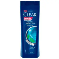 Shampoo Clear Anticaspa Men Ice Cool Menthol Com 200Ml