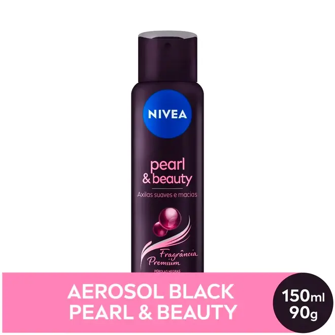 Desodorante Nivea Aerosol Women Black Pearl Beuaty Com 150Ml
