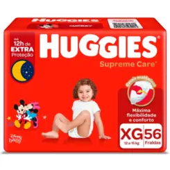 Fralda Huggies Supreme Care Hiper XG Com 56 Unidades