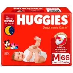 Fralda Huggies Supreme Care Hiper M Com 66 Unidades
