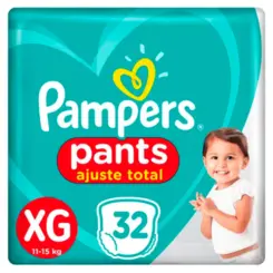 Fralda Pampers Pants Ajuste Total XG Com 32 Unidades
