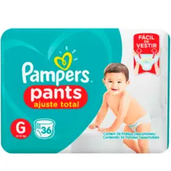 Fralda Pampers Pants Ajuste Total G Com 36 Unidades