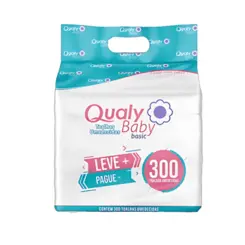 Toalhas Umedecidas Qualy Baby Basic Pack Com 300 Unidades