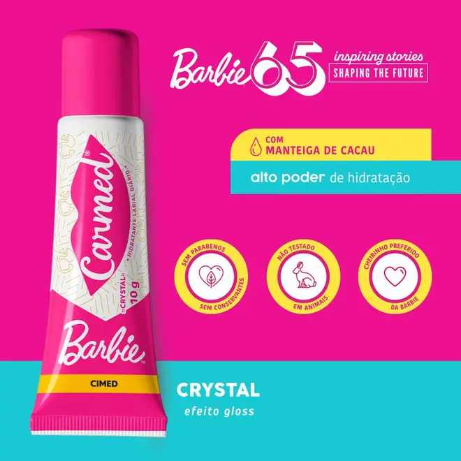 Protetor Labial Carmed Barbie Crystal 10g