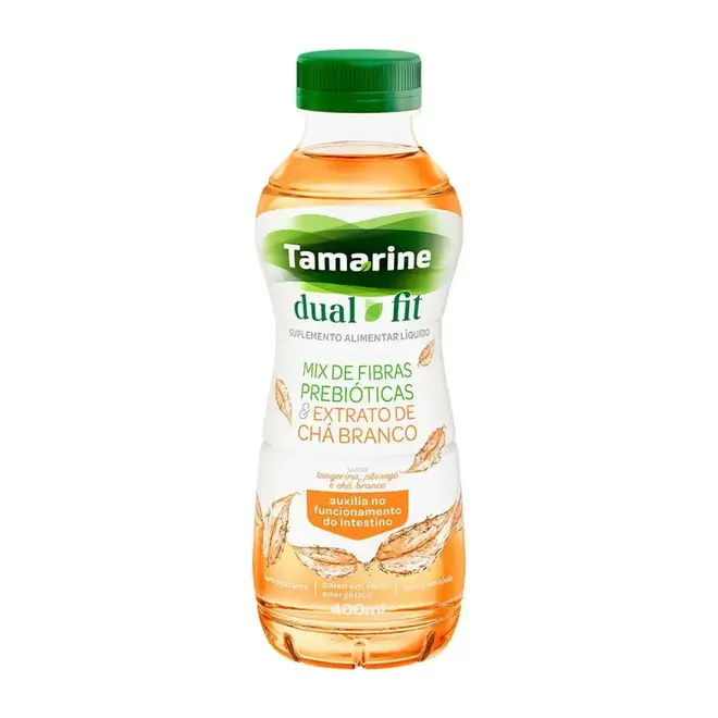 Tamarine Dual Fit Sabor Tangerina, Pêssego e Chá Branco 400ml
