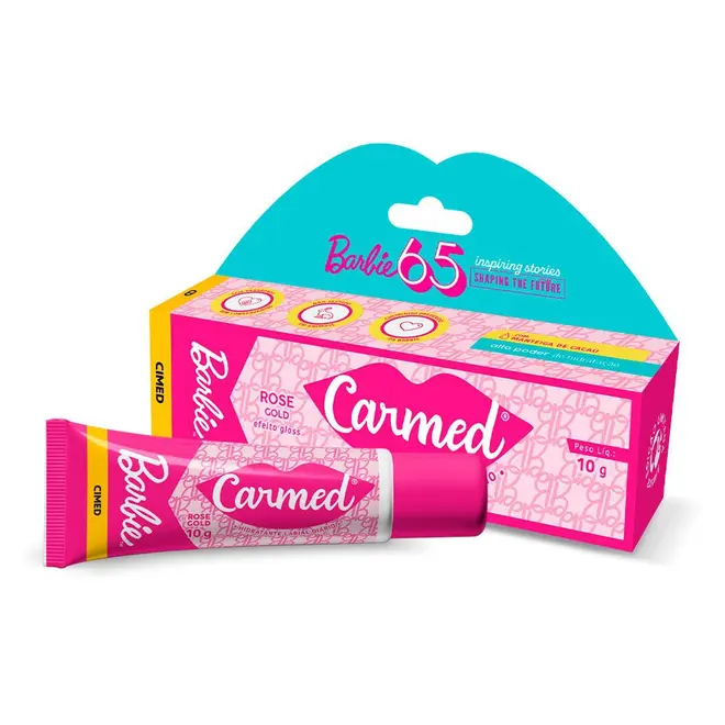 Protetor Labial Carmed Barbie Rose Gold 10g