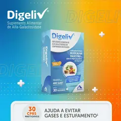 Digeliv 400Fcc Com 30 Comprimidos Mastigáveis Apsen