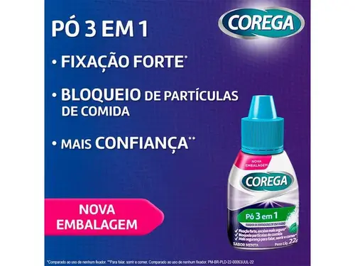 Corega Pó 22g Com 3 Unidades GSK