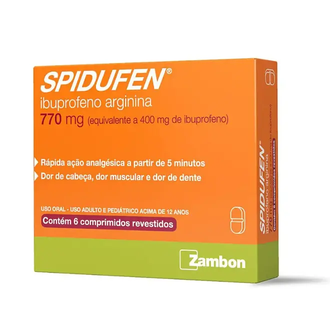 Spidufen 770mg Com 6 Comprimidos Zambon