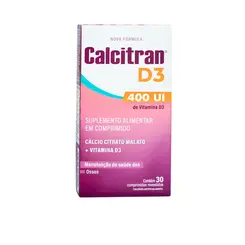 Calcitran D3 400UI com 30 comprimidos (Divcom)
